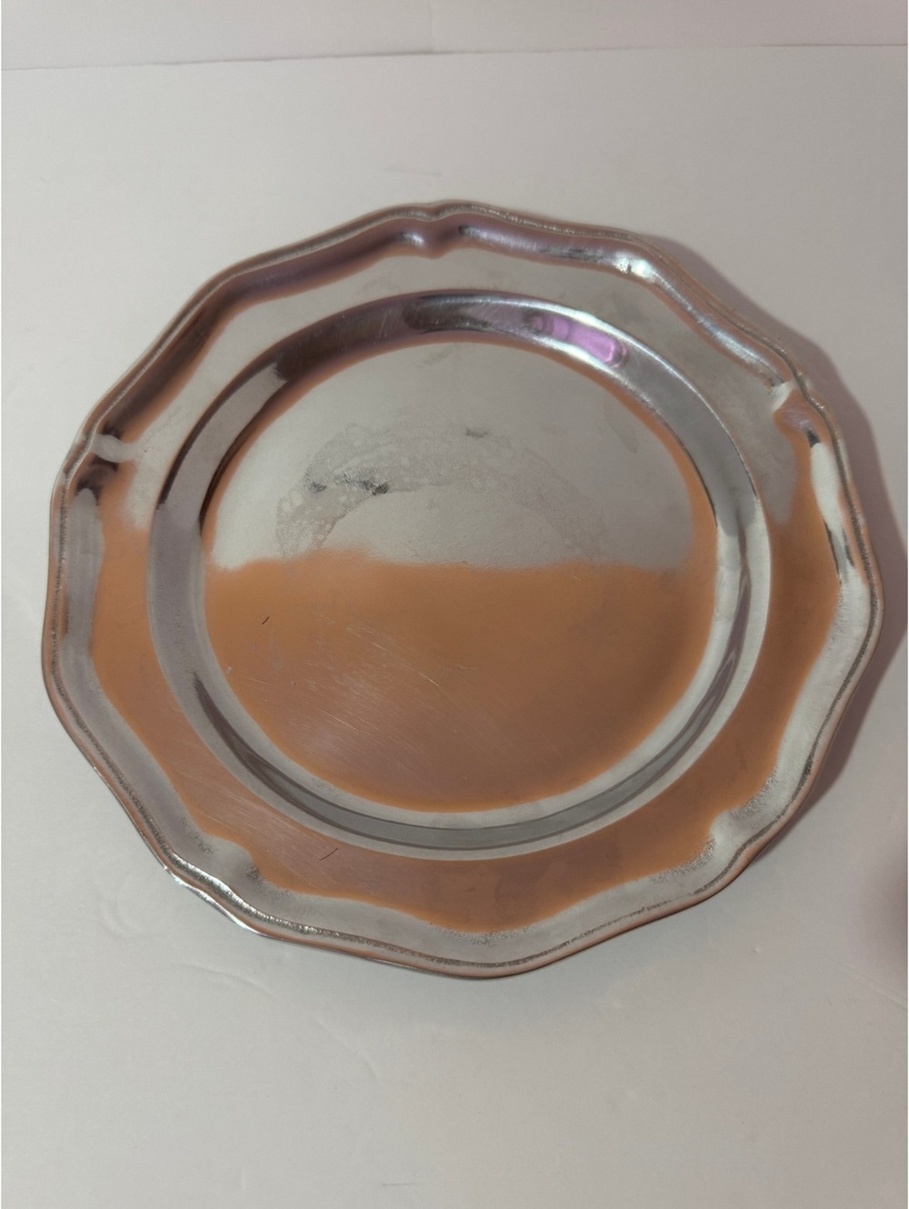 Wilton Armetale Octagon Plate Server with Care Card Vintage Pewter USA